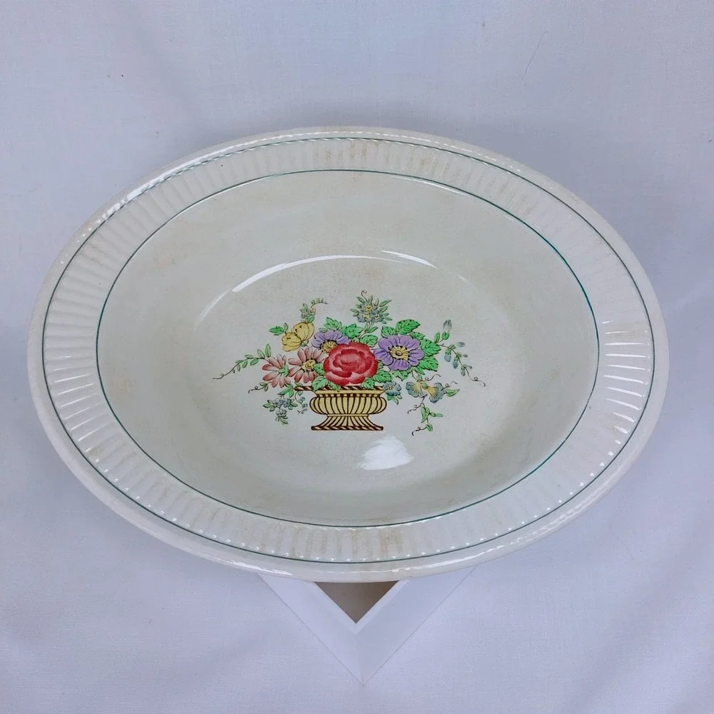 2- Vintage Belmar Wedgewood Open Veg Dish Floral Basket England AK6387 11